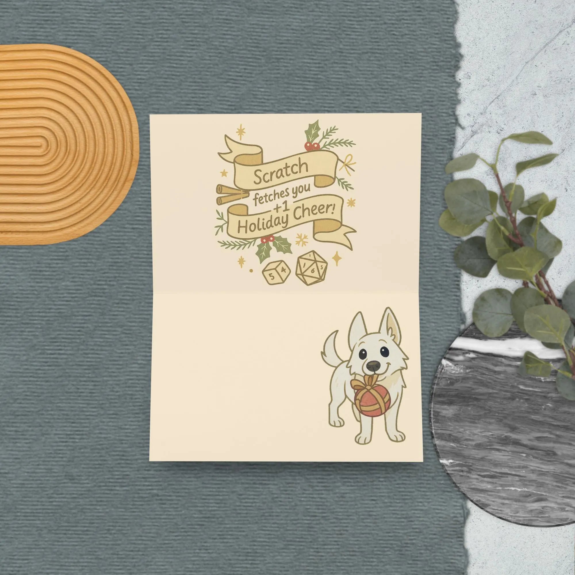 Scratch Inspired Gamer Greeting Card | Cozy D&D Fan Art Card