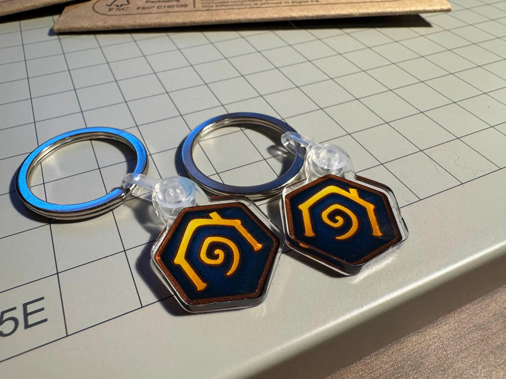 Alliance Hearthstone Acrylic Charm | WoW Inspired Keychain