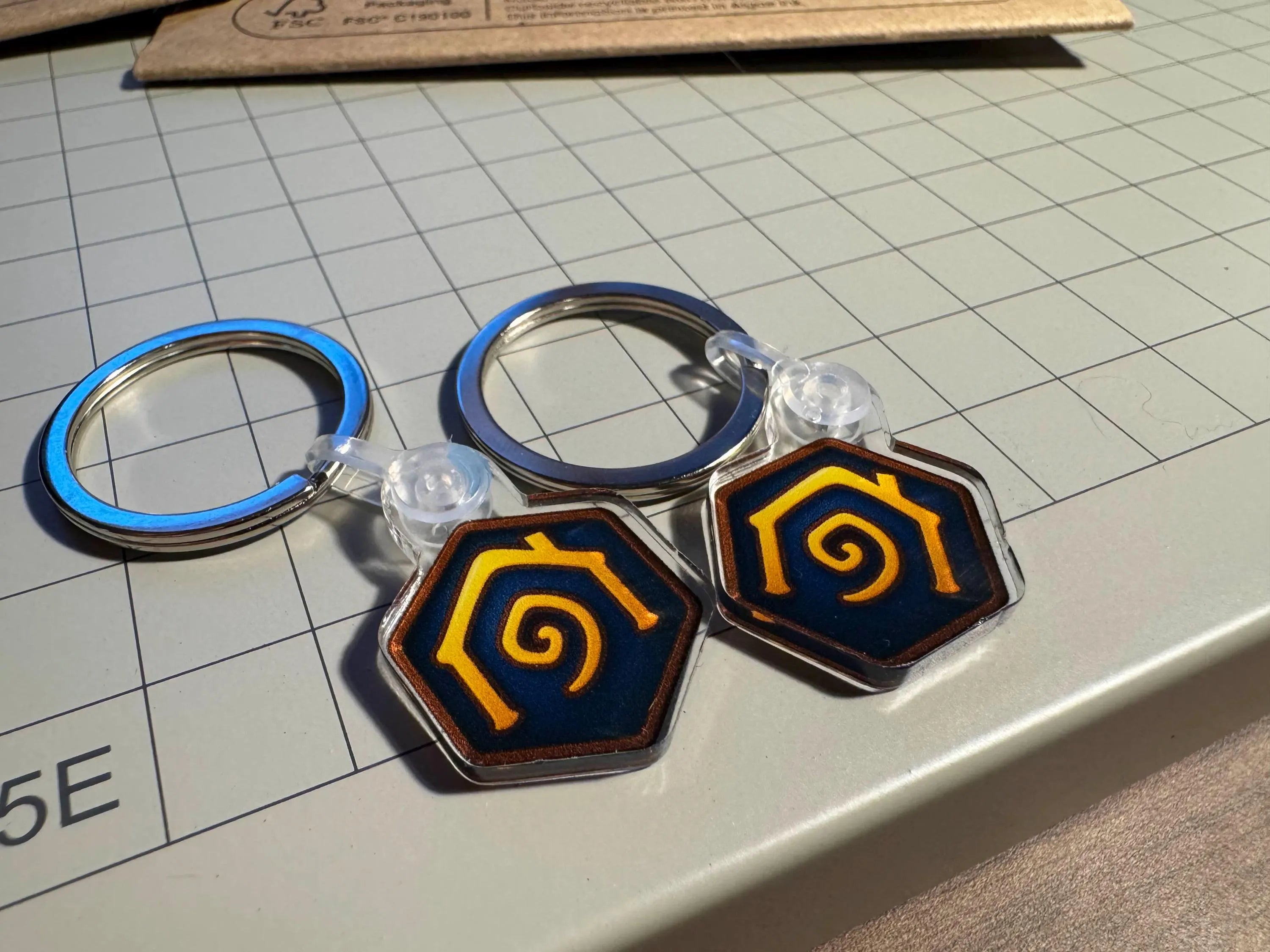 Alliance Hearthstone Acrylic Charm | WoW Inspired Keychain