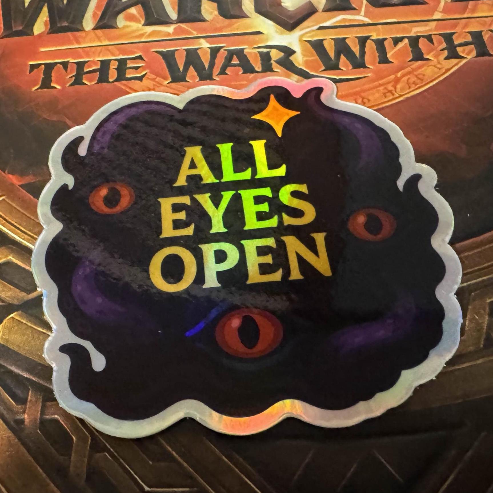 All Eyes Open Holographic Sticker | WoW Inspired Void Decal