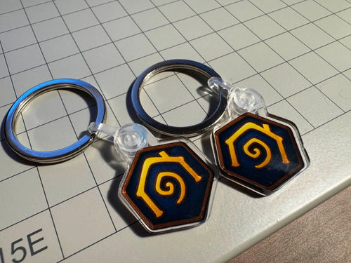 Alliance Hearthstone Acrylic Charm | WoW Inspired Keychain