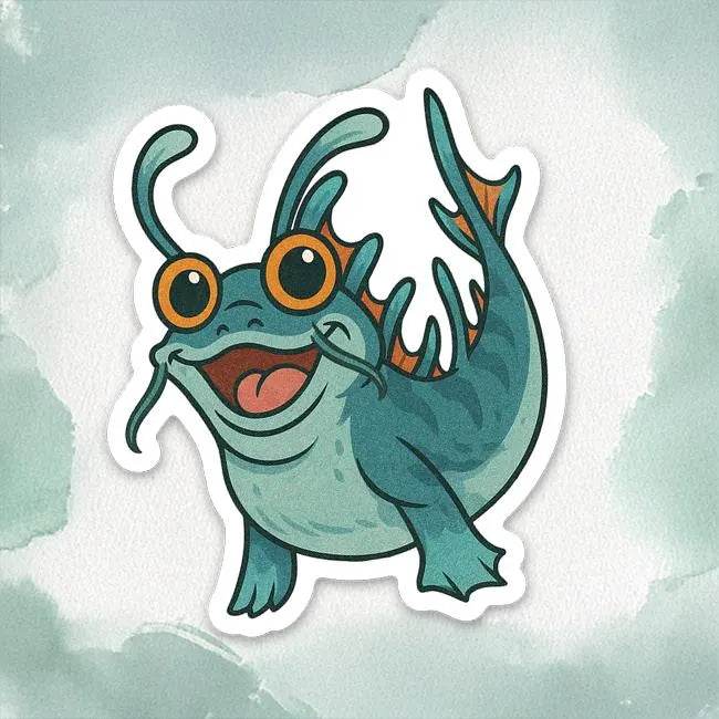 Chaotic Mudskip Memorial Sticker | WoW Inspired Swamp Gremlin Decal