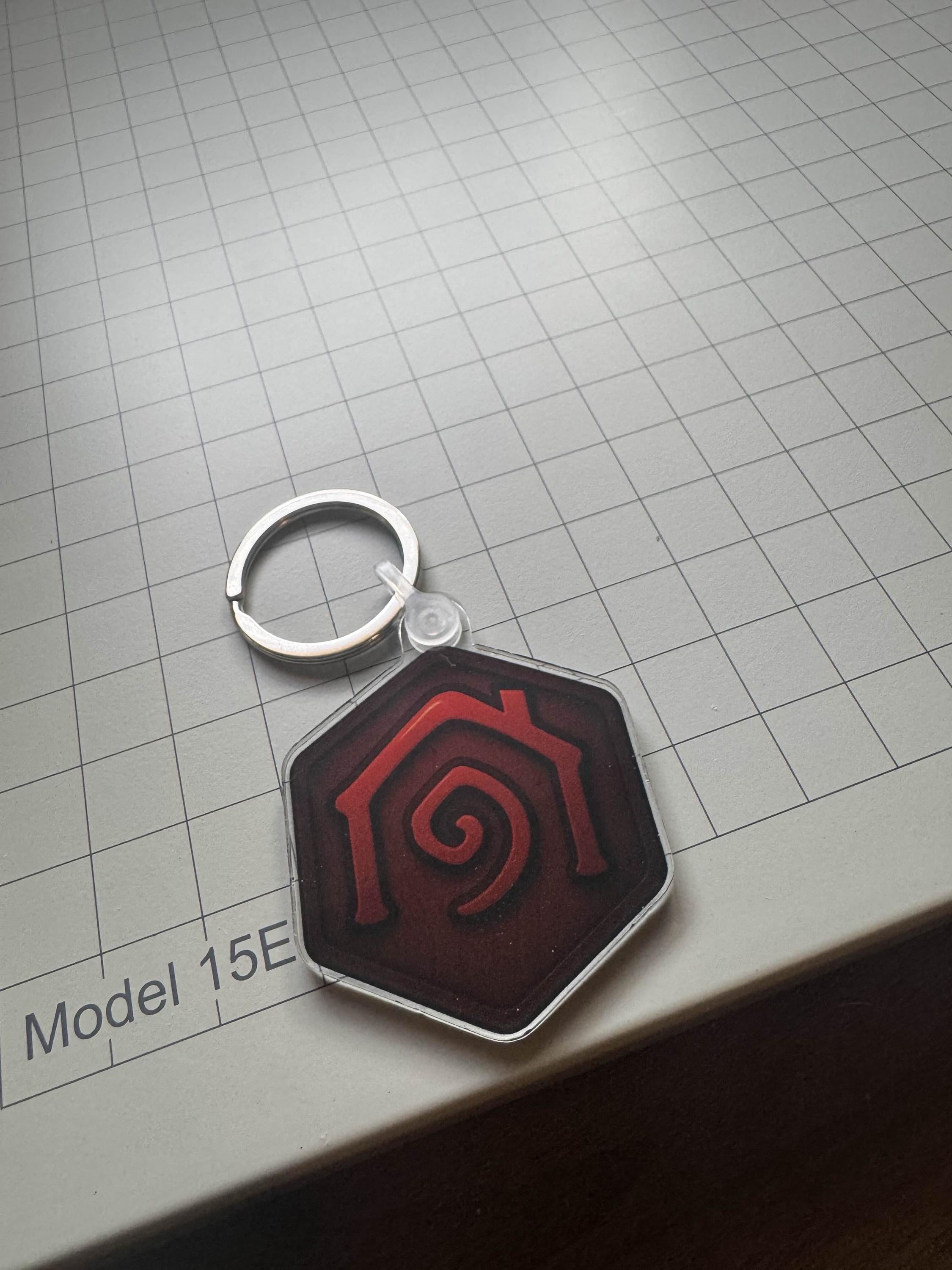 Horde Hearthstone Acrylic Charm | WoW Inspired Keychain