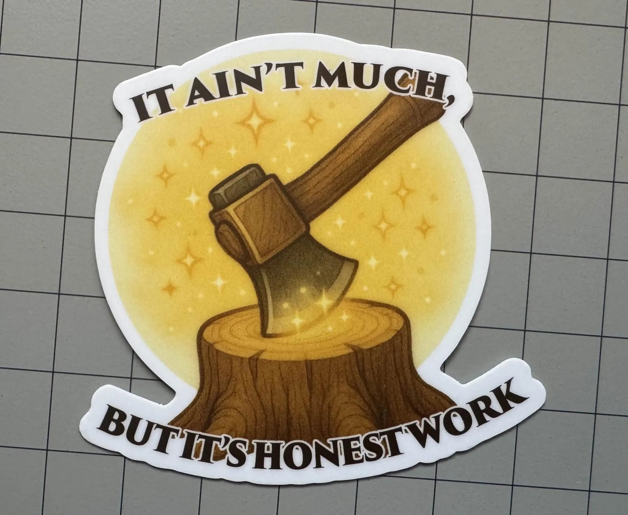 WoW Inspired Lumber Meme Sticker | Cozy Profession Grind Vinyl Decal