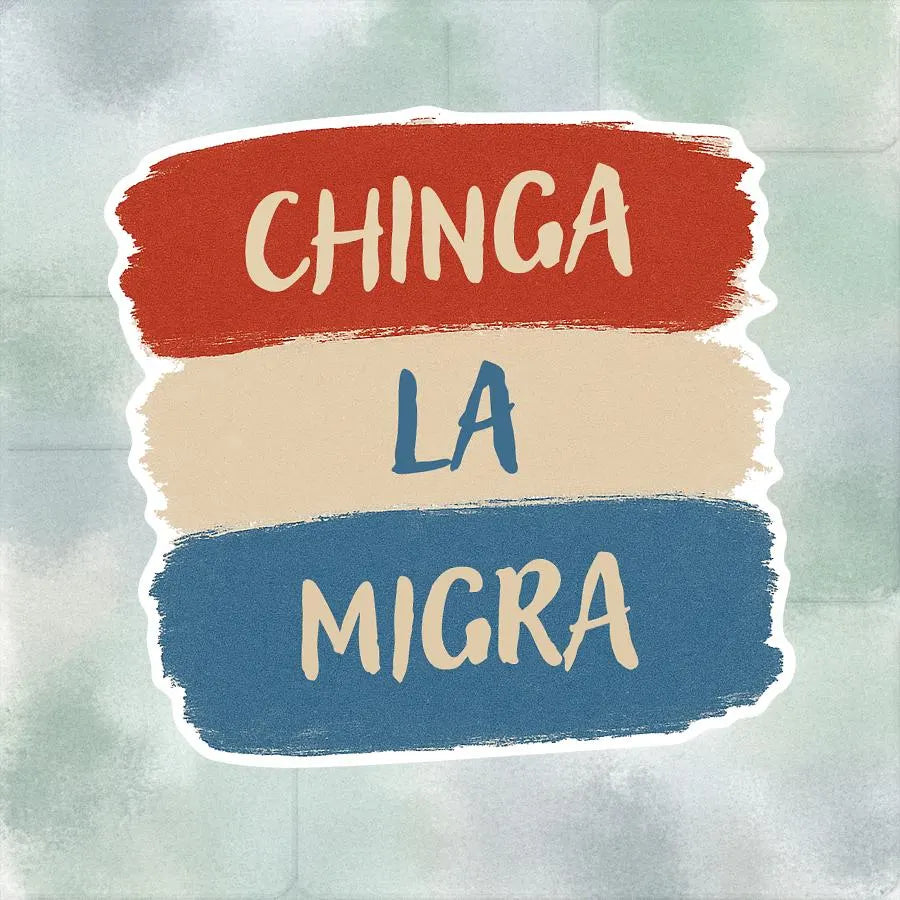 Chinga La Migra Temporary Tattoo – 2″ Protest Tattoo • Red White & Blue