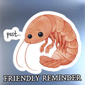 Unshrimp Yourself Sticker | Cute Posture Reminder Vinyl Decal