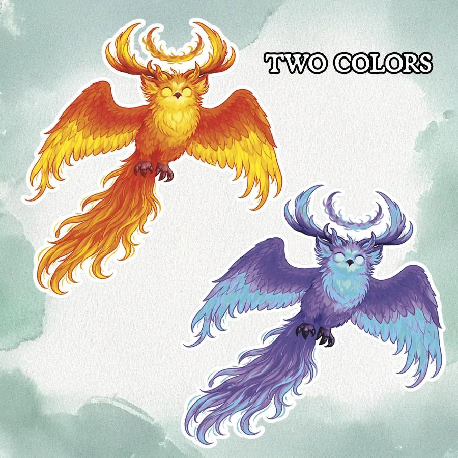 Flame & Shadow Somnowls Sticker | WoW Inspired Druid Vinyl Decal