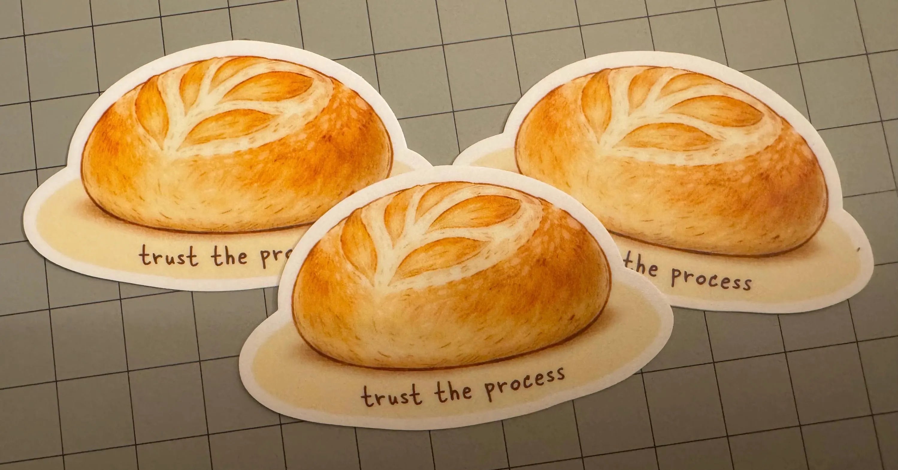Trust the Process Sourdough Sticker | Dishwasher Safe Bread Vinyl Decal