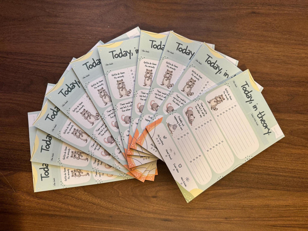 Today, In Theory Daily Planner Notepad | ADHD-Friendly Low-Pressure Productivity Pad