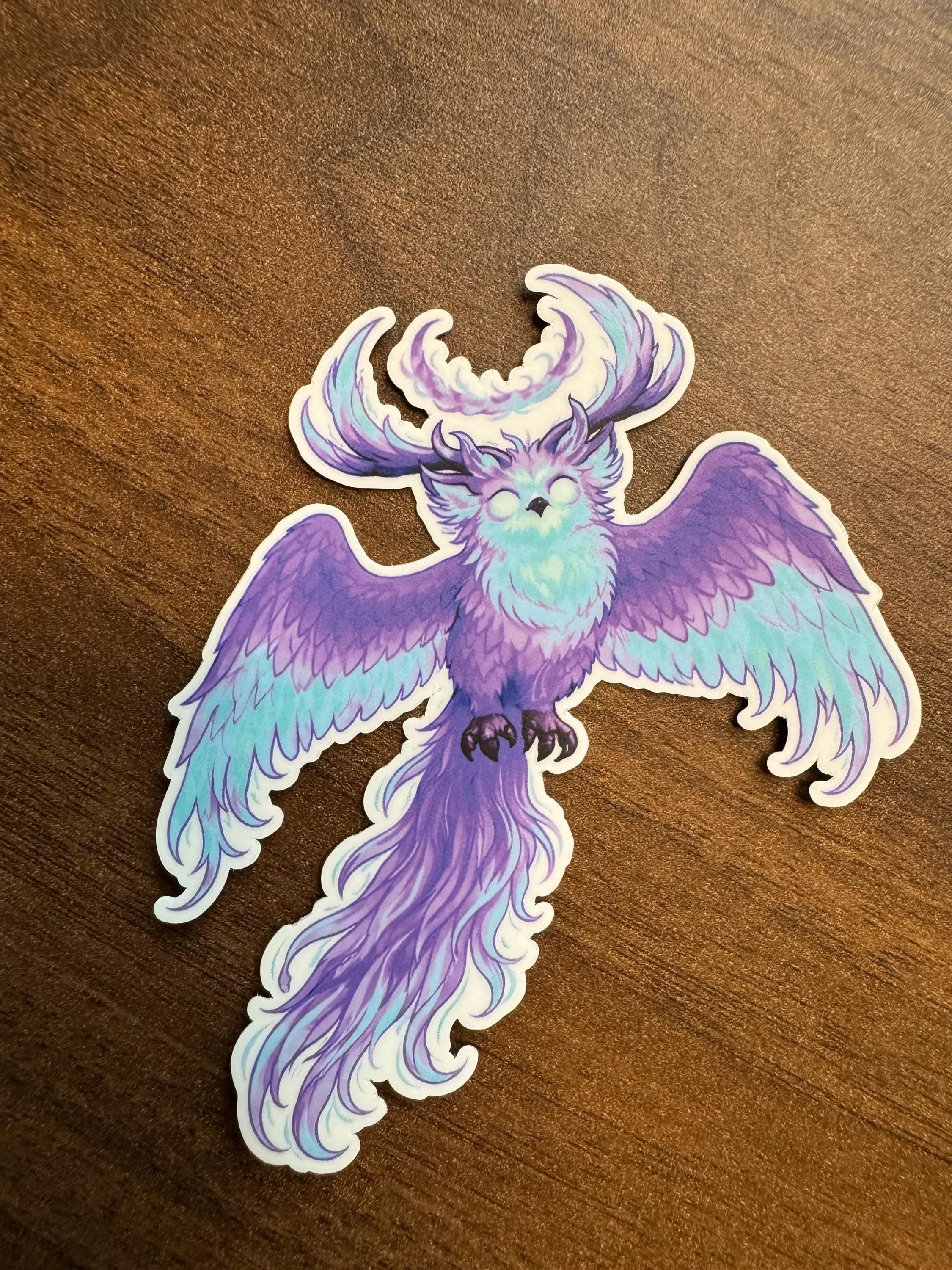 Flame & Shadow Somnowls Sticker | WoW Inspired Druid Vinyl Decal