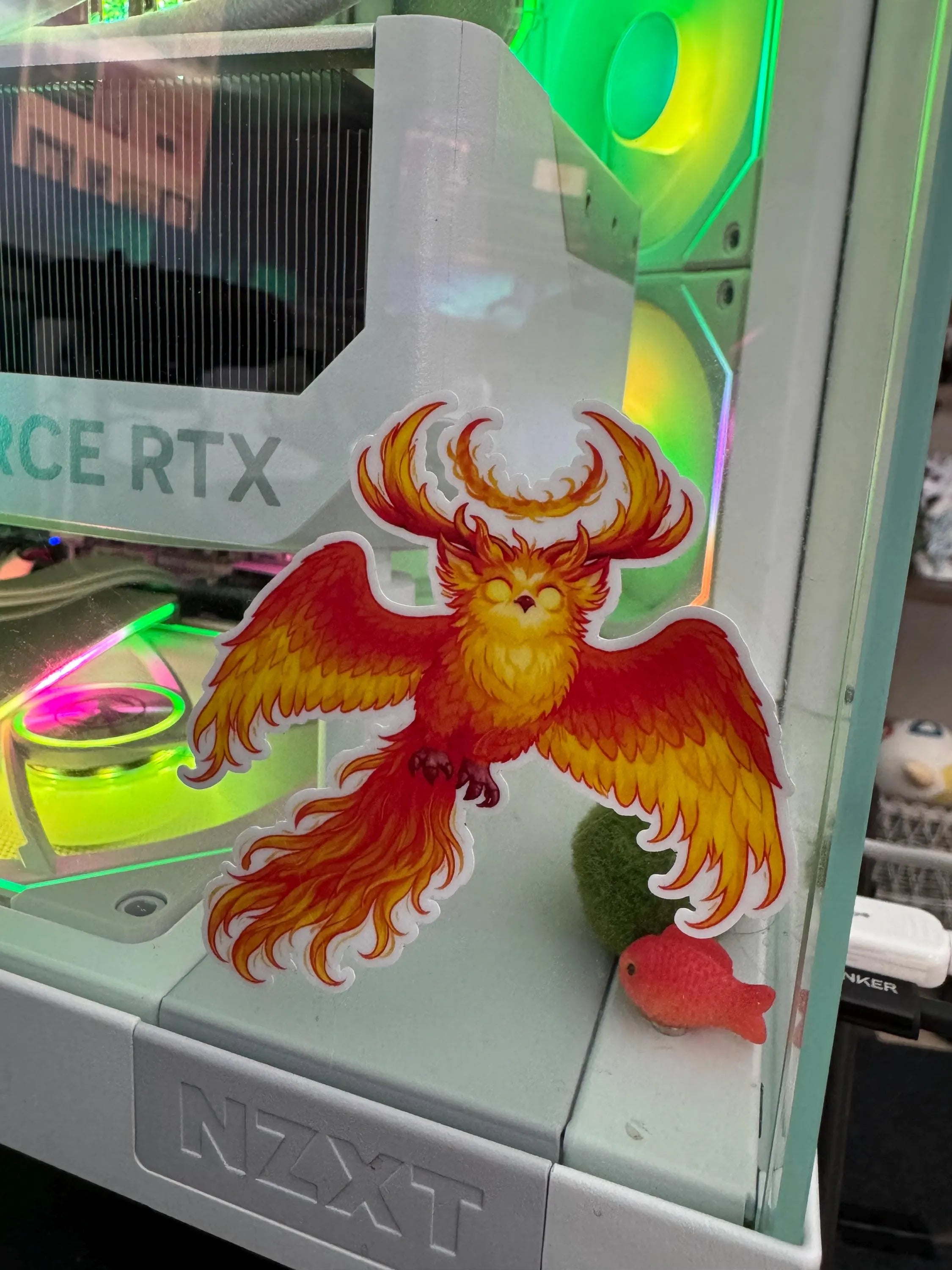 Flame & Shadow Somnowls Sticker | WoW Inspired Druid Vinyl Decal