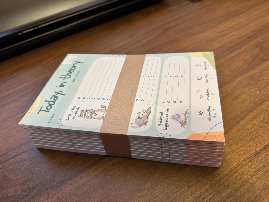 Today, In Theory Daily Planner Notepad | ADHD-Friendly Low-Pressure Productivity Pad