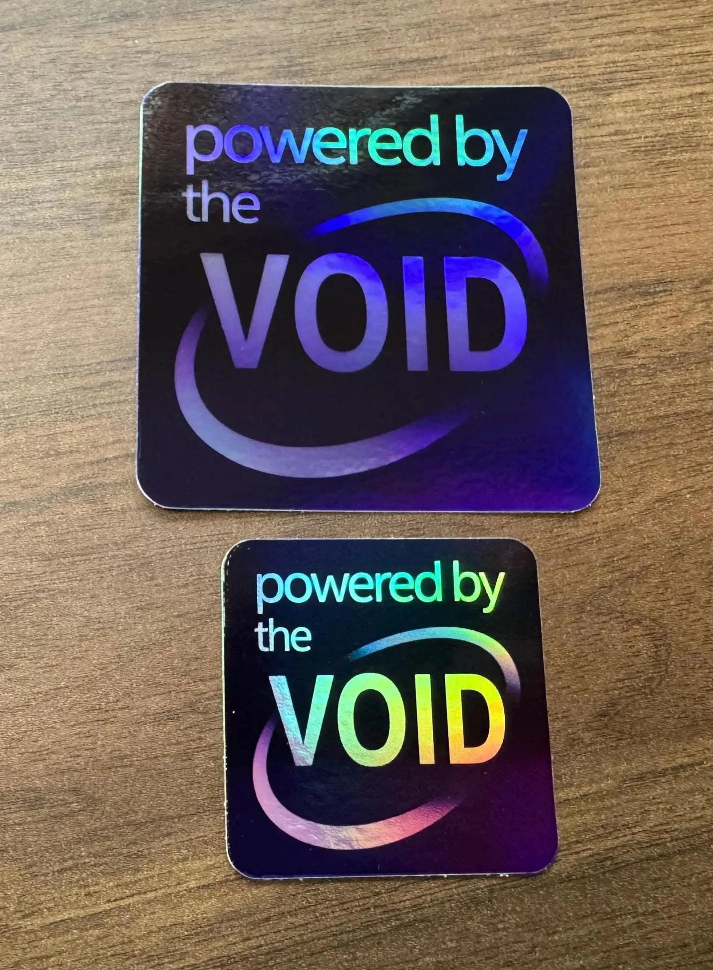 Powered By ... Parody Holographic Sticker | Fel, Light, Void, Elune, Sunwell