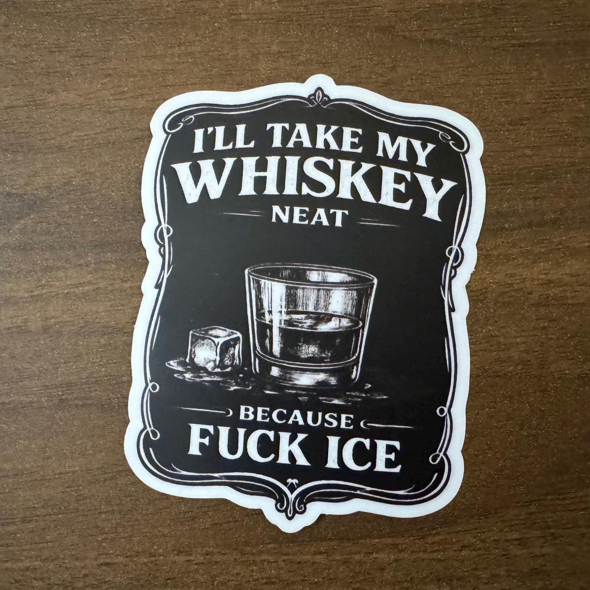 Fuck ICE Whiskey Sticker | 100% Profits to ACLU | Political Protest Decal