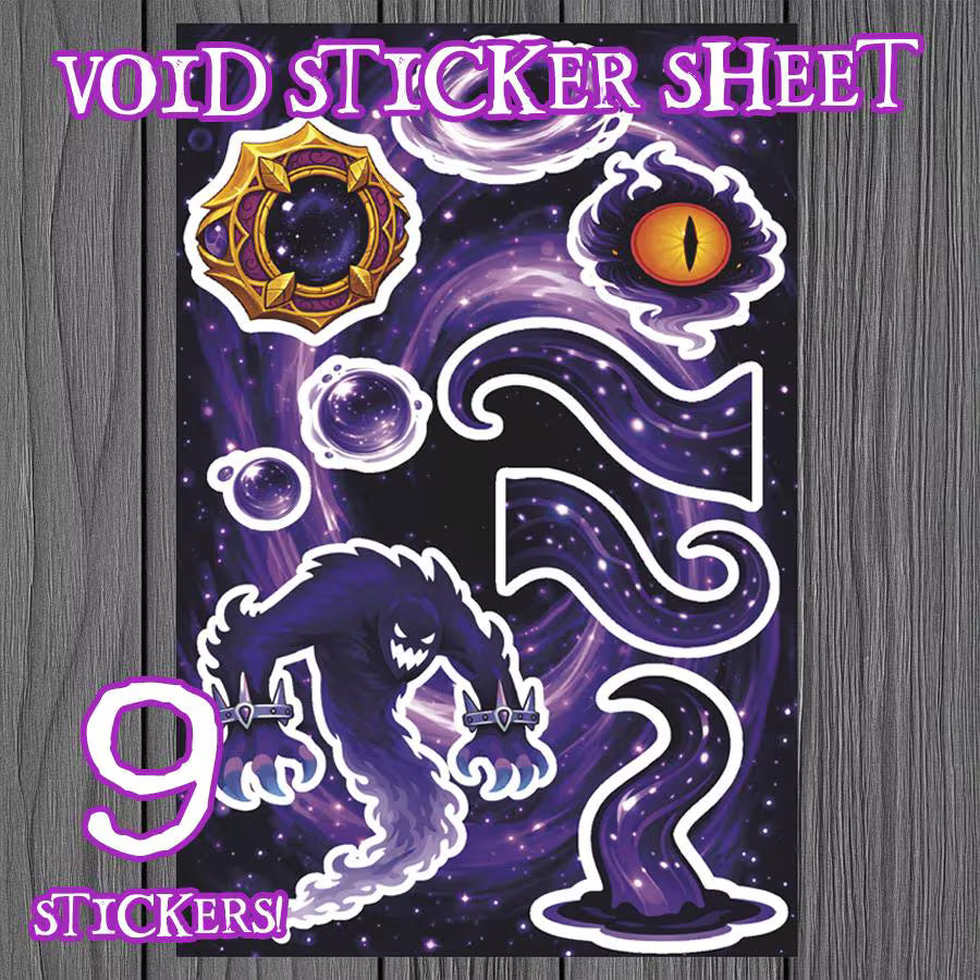 Void Lovers Sticker Sheet | WoW Inspired Shadow Priest Bundle
