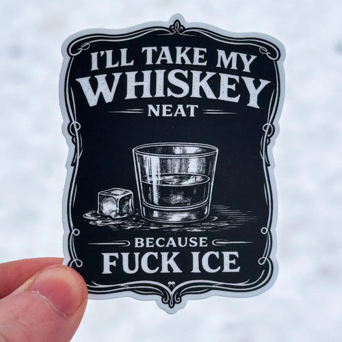 Fuck ICE Whiskey Sticker | 100% Profits to ACLU | Political Protest Decal