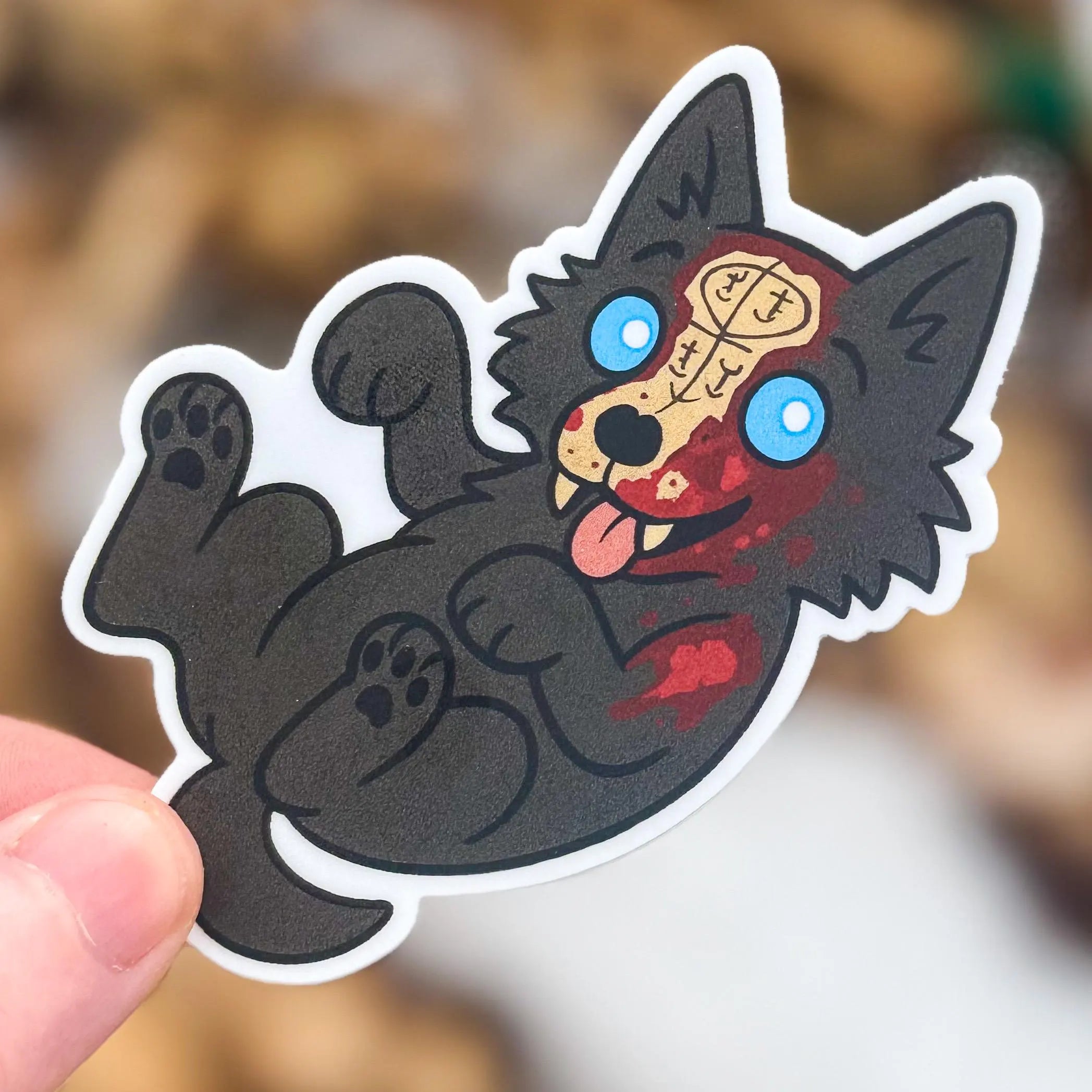 Puppy Mephisto Sticker | Diablo Inspired Cute Hellhound Vinyl Decal