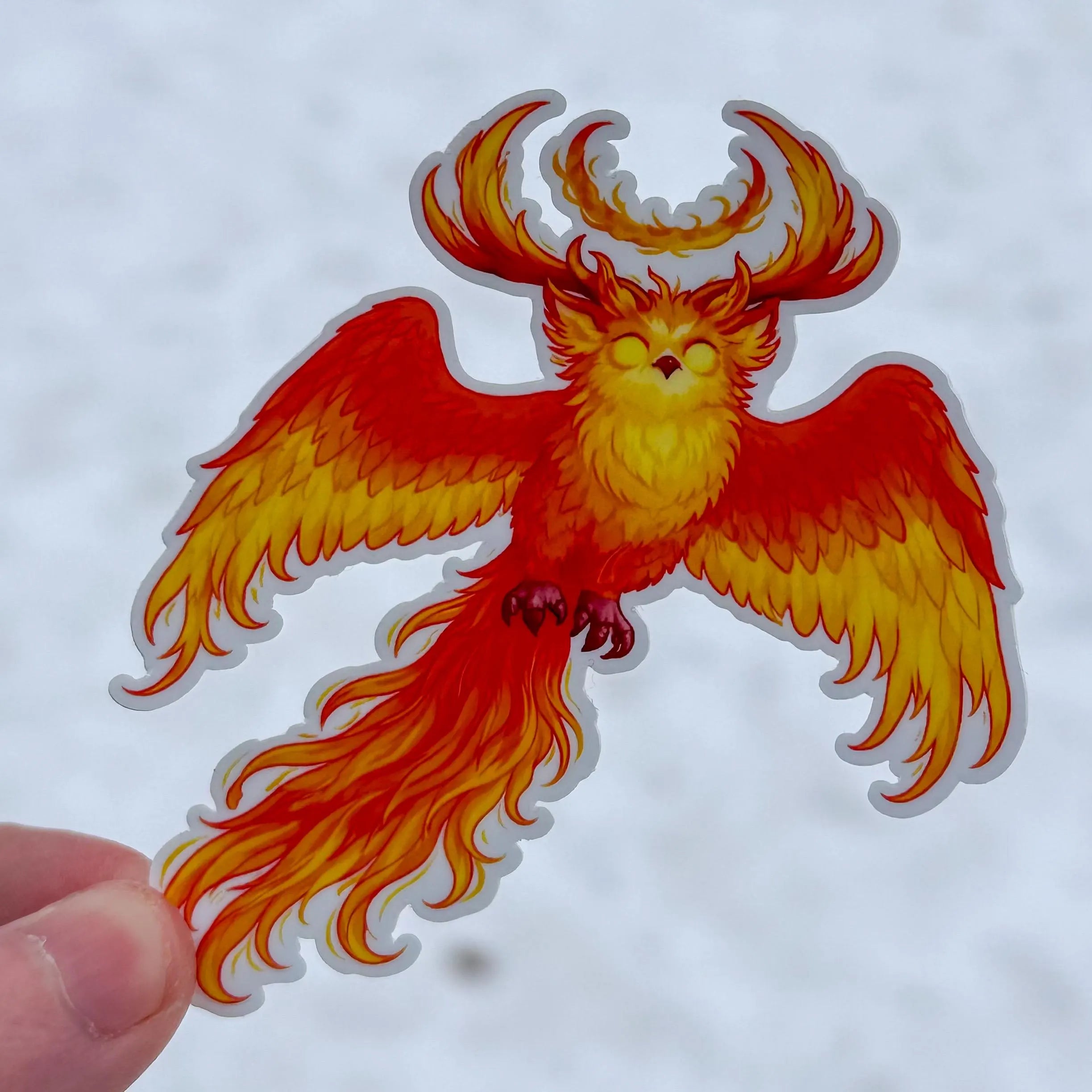 Flame & Shadow Somnowls Sticker | WoW Inspired Druid Vinyl Decal